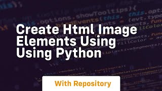 Create html image elements using using python