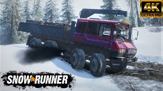 ⁴ᴷ⁶⁰ SnowRunner - Cement Transportation in Alaska! - KRS 58 "Bandit" - Logitech G923 - 4K Gameplay