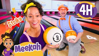 Meekah & Blippi Go Bowling! | 4 HOURS OF MEEKAH! | Educational Videos for Kids