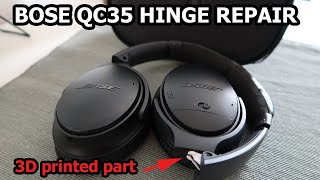 Bose QuietComfort 35 (QC35 I & II) Hinge Repair with 3D Printed part | DIY, low cost