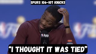De’Aaron Fox EXPLAINS why he didn’t hold the ball - Post Game Interview - Spurs vs Knicks - Game 4
