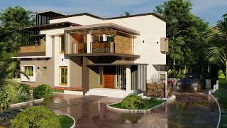 Contemporary 2000 Square feet Budget Residence 4BHK Mr Rajesh R Nair Project Location @ Attingal