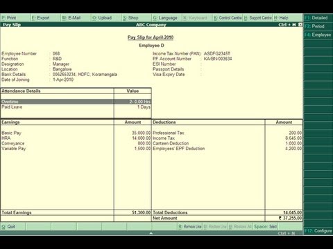 How to Create Payslip in Tally.ERP 9 How to Create Payslip in Tally.ERP 9