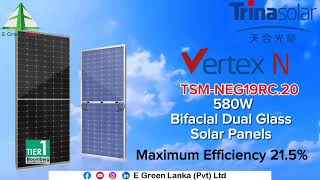 Trina 580W || Bifacial Dual Glass #trinasolar #vertex  #pvsolar #solarpanels