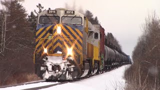 Key Train! Ex CREX Gevo Twins Lead Freight Train CN 594 West at Salisbury, NB