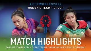 Highlights | Liu Hsing-Yin (TPE) vs Ines Matos (POR) | WT Grps | #ITTFWorlds2022