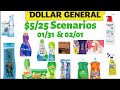 Dollar General 5 off 25 scenarios for 01/31 & 02/01