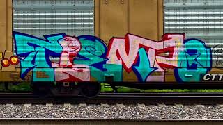 **WARNING GRAPHIC MATERIAL** The Best Graffiti Rail Car Video #9  Omaha, Aerials402,