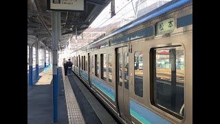 中央線車窓（冬の南アルプス＋甲府盆地）　甲斐大和駅から信濃境駅の間 2024年1月