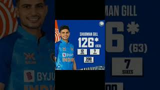 shubman gill 126*(63)😈🔥🥶🏏 best batting innings in india vs new zealand 3rd T20 highlights #india