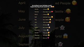 ACCORDING TO YOUR BIRTHDAY MONTH AAPKO KITNE LOG CRUSH MANTE HAI 🫵😍