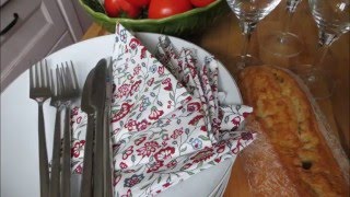 How to make mitered corner napkins