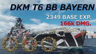 【Wows:PC】ドイツT6戦艦バイエルン (DKM T6 Battleship BAYERN) 166k Damage