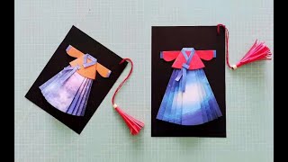 簡單易學摺紙手工!古風摺紙漢服書籤，簡單好看又實用/How to make a Ancient style origami Hanfu bookmark