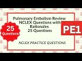 Pulmonary Embolism Questions and Answers 25 Cardiovascular System Nursing Exam Questions Test