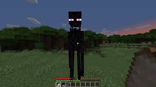 I beat an Enderman with steak naked