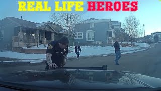Random Act of Kindness. Real Hero Saving Life. Cool Cops.