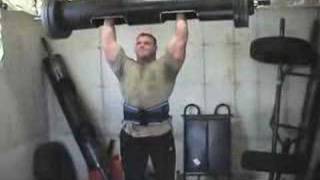 355 lb Log Press for reps