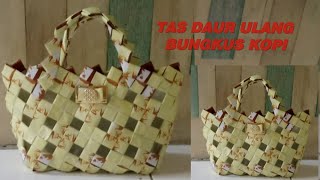 DIY,,kreatif membuat tas@dari bungkus kopi(bekas)19 okt 2021