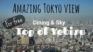 【Tokyo City View】DINING \u0026 SKY - TOP OF YEBISU 🌟 Garden Place Sky Lounge 🌞 FREE｜ガーデンプレイスタワー｜JAPAN