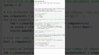 Linear Discriminant Analysis (LDA) Example in Python