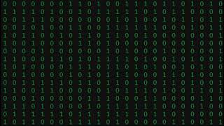 cyber themed (with sound effects) and digital with binary aesthetics