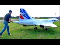 149 KG GIGANTIC !! RC CONCORDE LARGEST TURBINE MODEL JET IN SCALE 1:6 FLIGHT WITH THE RED ARROW TEAM