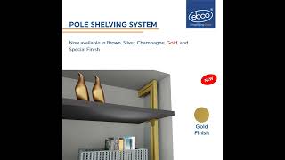 Ebco Pole Shelving System | New Finishes