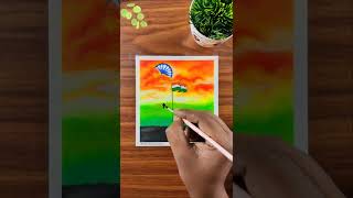 Salute to Indian Army Drawing : easy oil pastel drawing #shorts