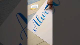 Request name in Calligraphy #diywithritz #brushpen #diy #art #brushcalligraphy #youtubeshorts