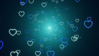 Beautiful blue Heart spiral in space for your editing or 4K background