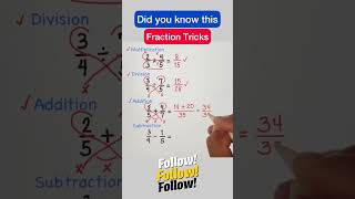 Did you know this Fraction Tricks #math #mathematics #mathstricks #maths #mathhacks