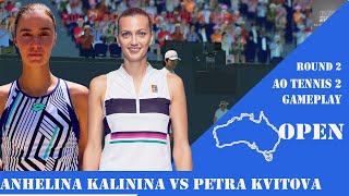 Anhelina Kalinina VS Petra Kvitova   🏆 ⚽ Australian Open Round 2    (18/01/2023) 🎮 gameplay on AO