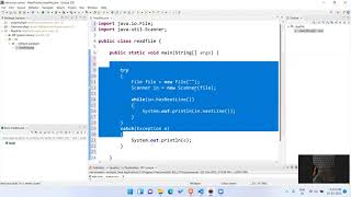 Reading File using Java | Java | Eclipse
