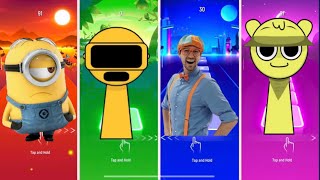 Minions 🆚 Incredibox Sprunki 🆚 Blippi 🆚 Incredibox Sprunki || Tiles Hop EDM Rush