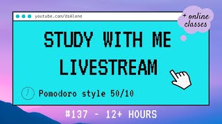 Study with me LIVE #137 [12+ HOURS] - real time study sessions ~ FIRST DAY OF COLLEGE! 🤩