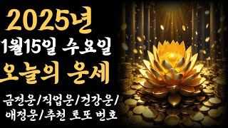 [오늘의운세]2025년 1월 15일 수요일 띠별운세