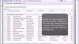 WebGrid - Full XHTML Support