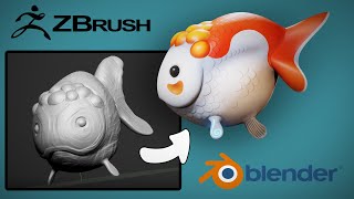 Zbrush Speed Modeling | Chibi Goldfish