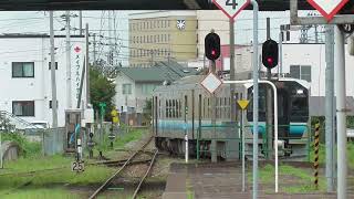 2024.08.14　JR五所川原駅　五能線 深浦行き到着【GV-E400系・2826D】