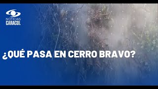 Fenómeno en cercanías al volcán Cerro Bravo: autoridades tomaron muestras en el sector
