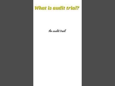 What is Audit Trail? #shorts