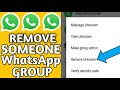 How to remove someone from a WhatsApp group chat
