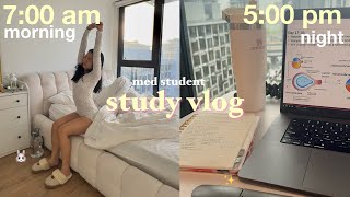 STUDY VLOG🎧 med student days, finding balance, notion tour, productive \u0026 aesthetic vlog