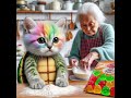 The colorful turtle cat loves eating QQ candies. Grandma taught it how to make QQ candies. #cat