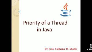 Priority of a Thread in Java