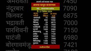 आजचे कापूस बाजार भाव, 27नोव्हेंबर2024, @sardarsons5901