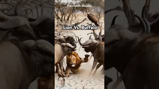 A Deadly Standoff: Lion vs. Buffalo Herd in a Heart-Pounding Encounter