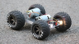 How to make a Powerful DC Motor Car - Electric Toy Car