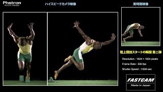 「陸上競技スタートの瞬間　第二弾」のスローモーション映像